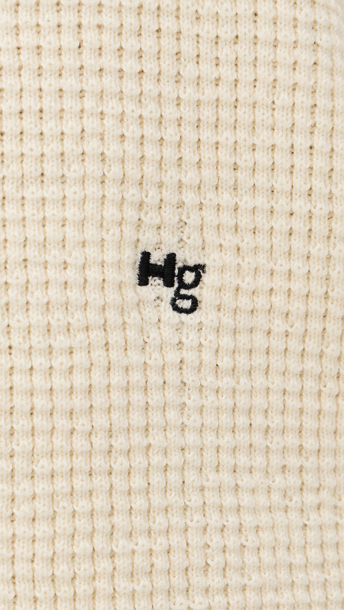 Waffle Knit Pullover Cream