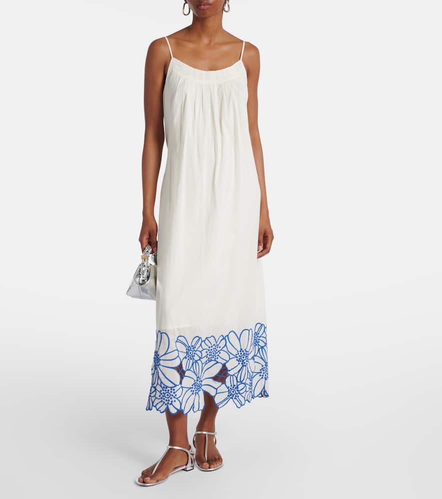 Juliette embroidered cotton midi dress