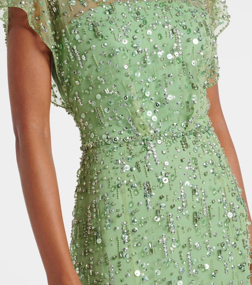 Crystal Drop embellished gown
