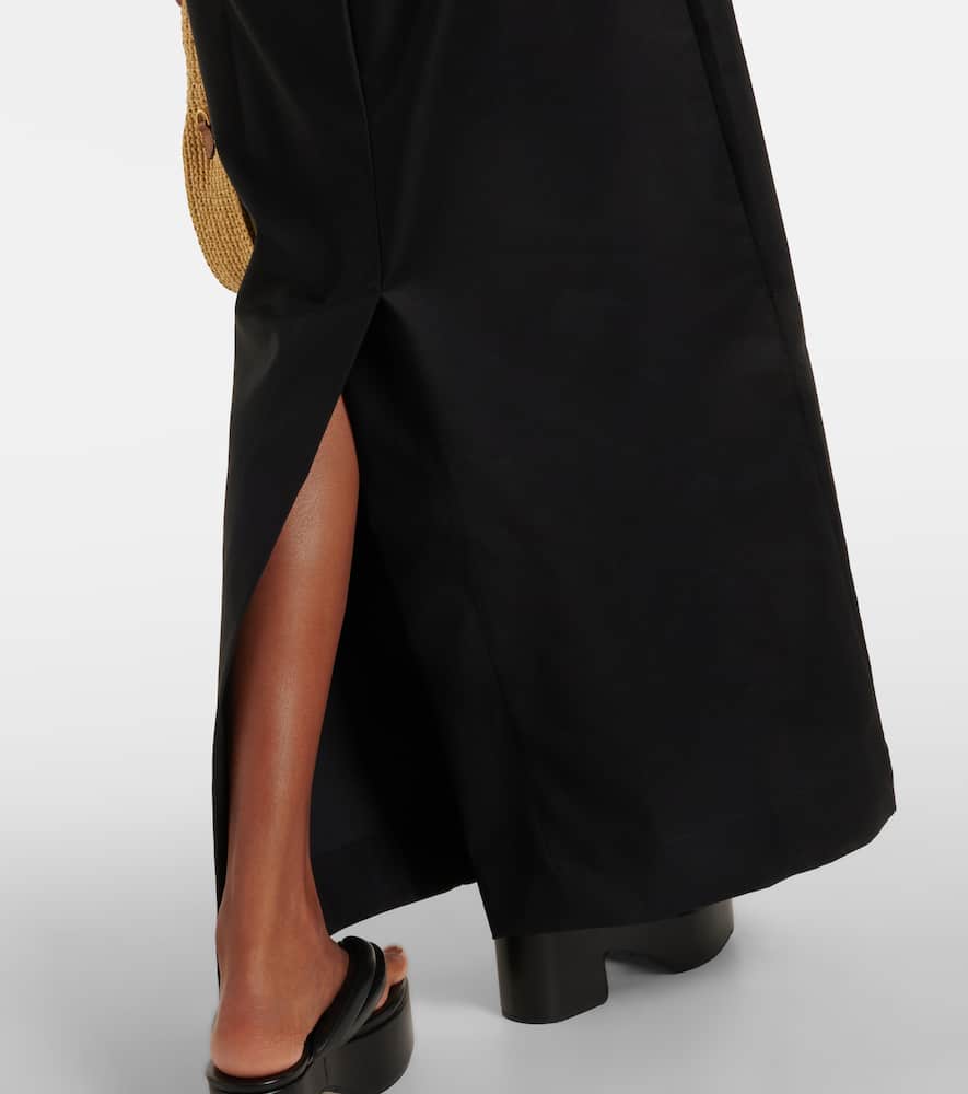 Cotton-blend maxi skirt