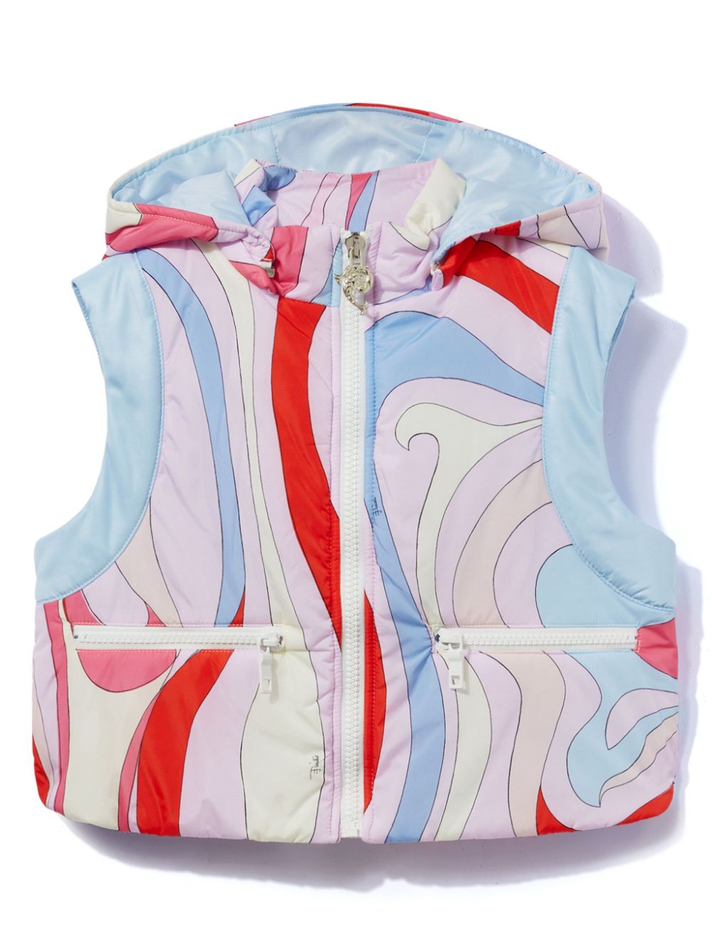 Marmo-print gilet - Pink