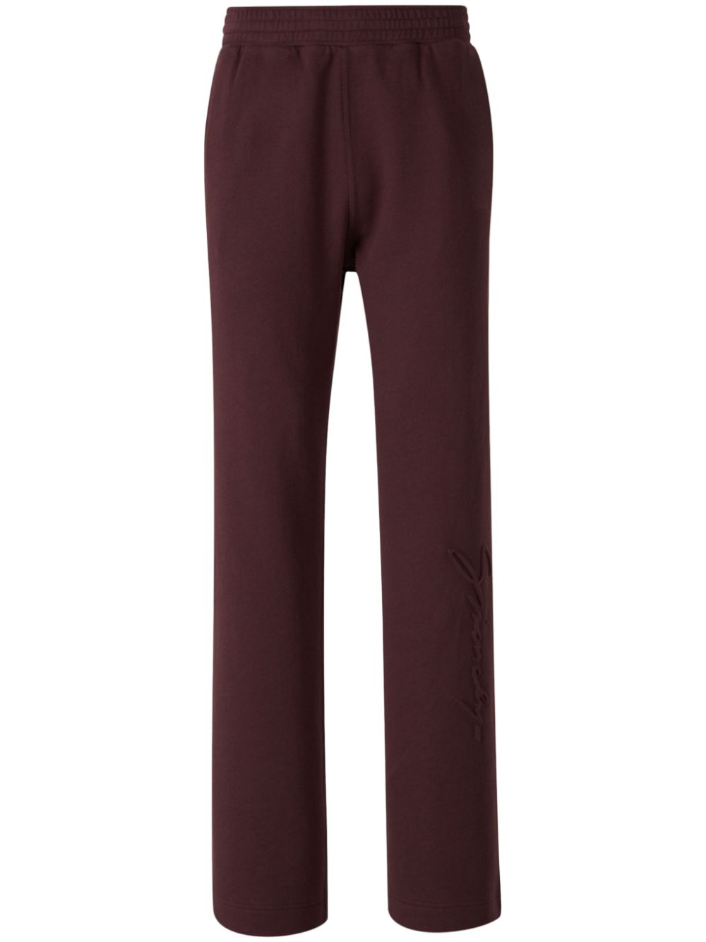 Logo-embossed cotton track pants - Red