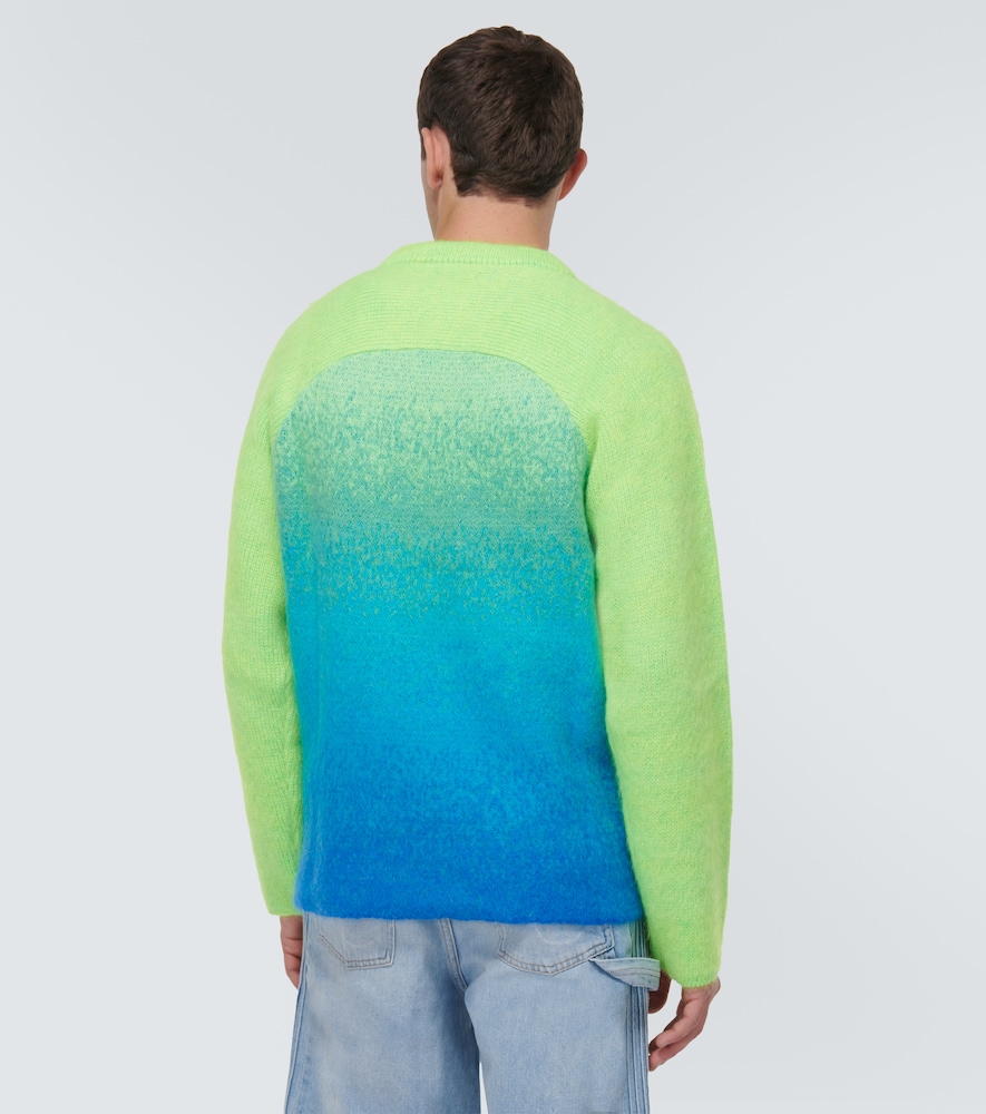 Rainbow knitted mohair-blend sweater