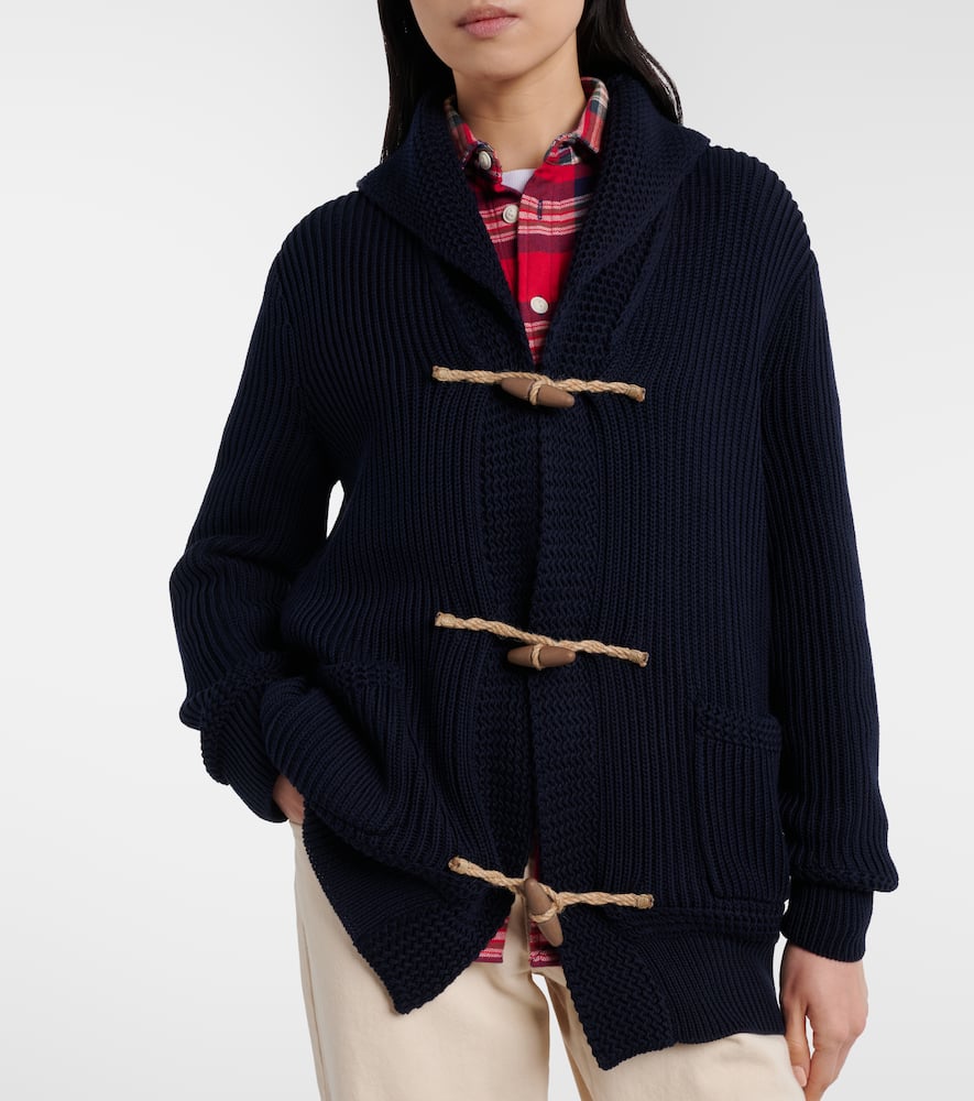 Cotton and silk cardigan