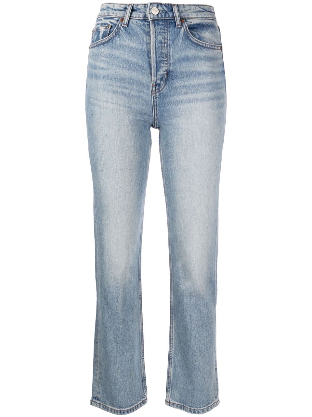 Slim-legged cropped jeans - Blue