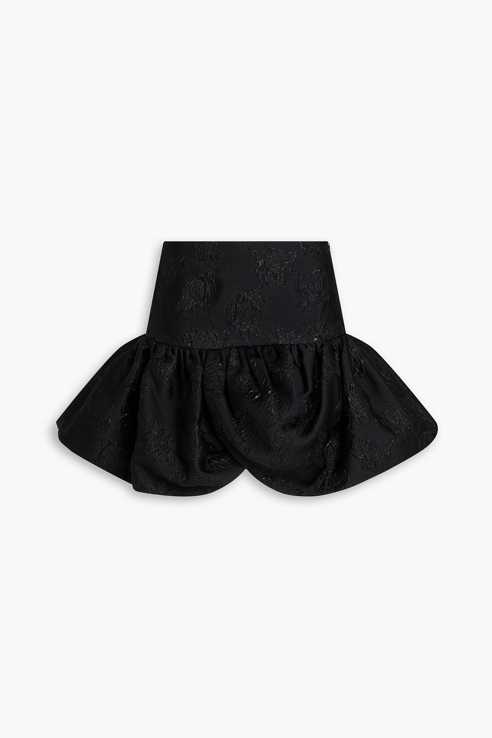 Metallic cloqué mini skirt - Black - DE 38