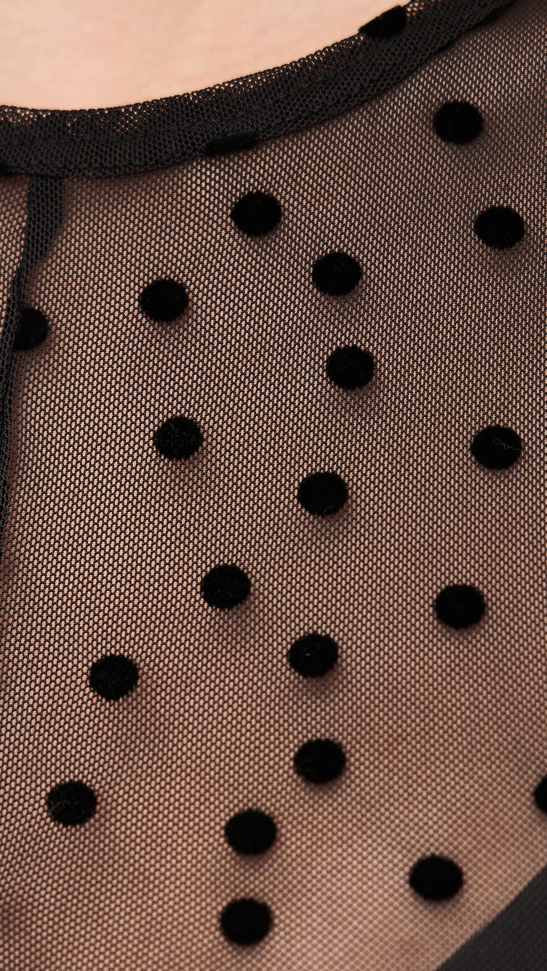 Lottie Top Black Polka Dot
