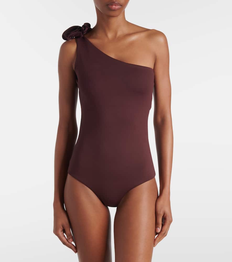 Floral-appliqué swimsuit