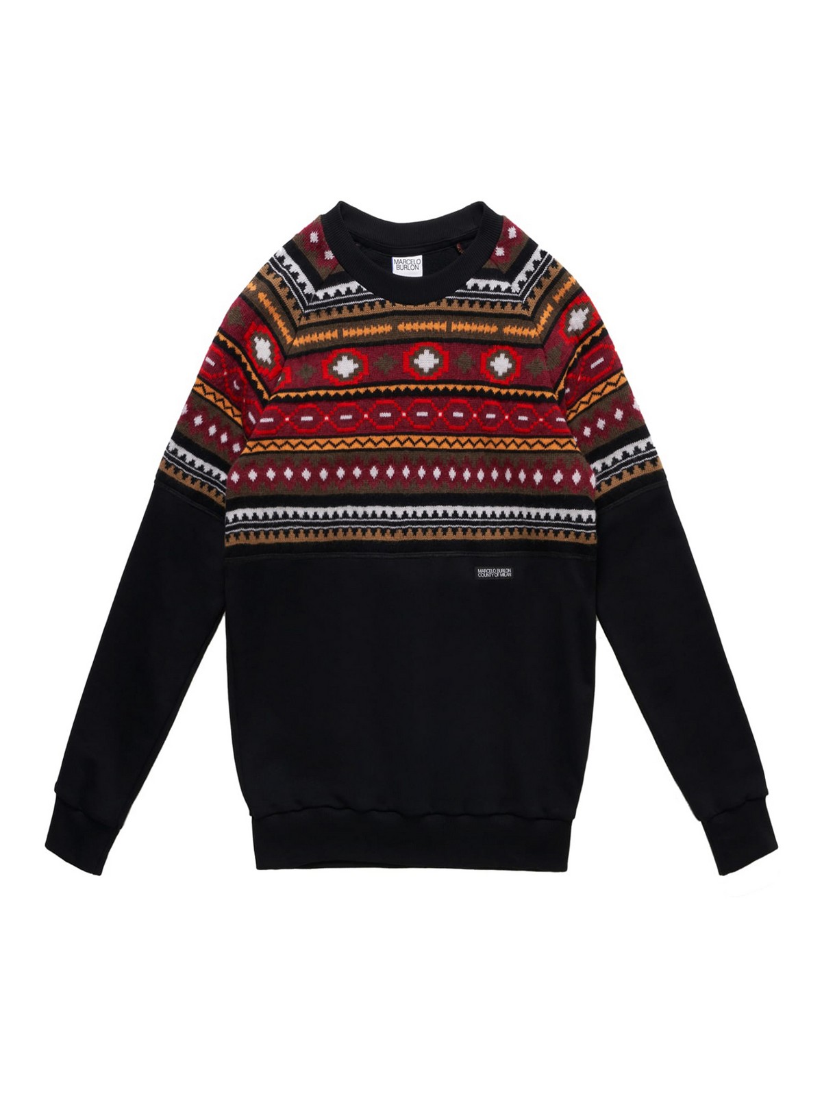 Folk Cross Stripe Knit sweatshirt