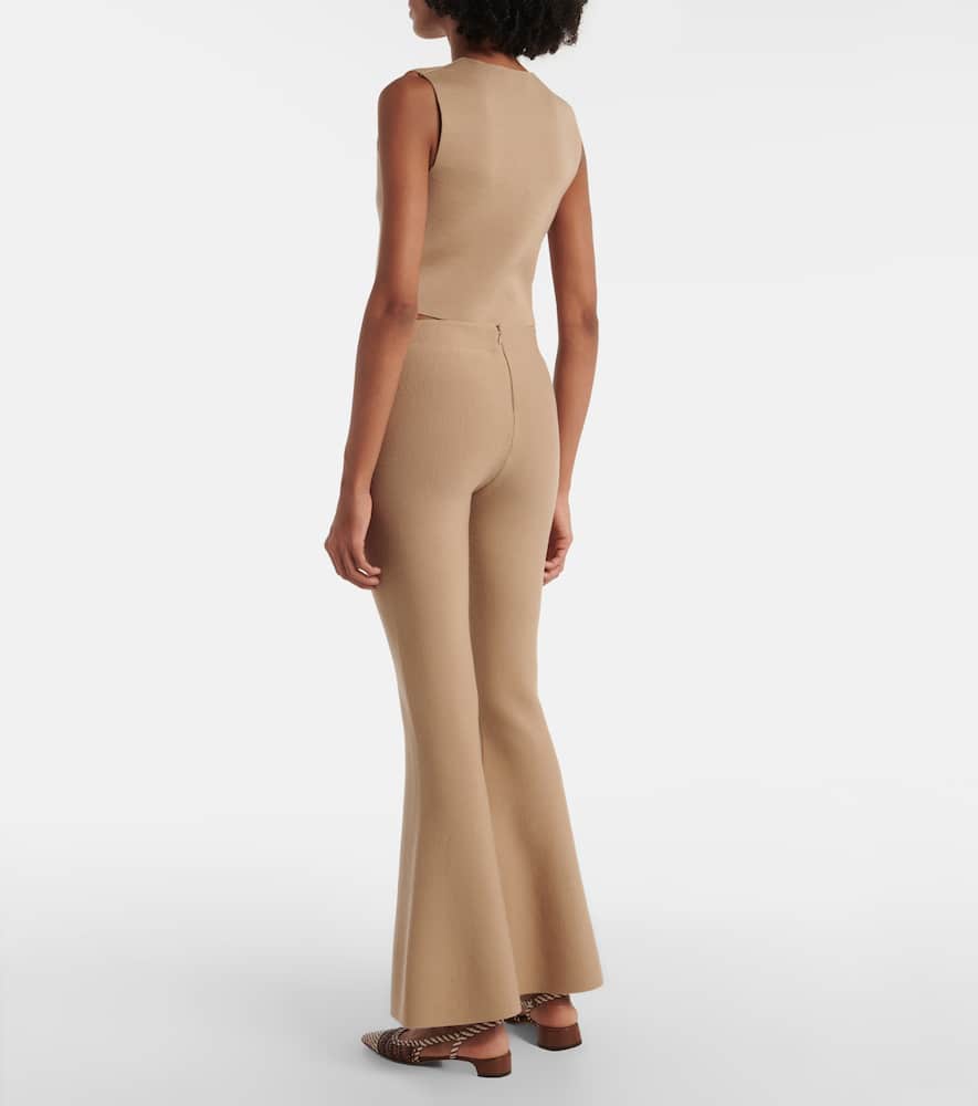 Virgin wool flared pants