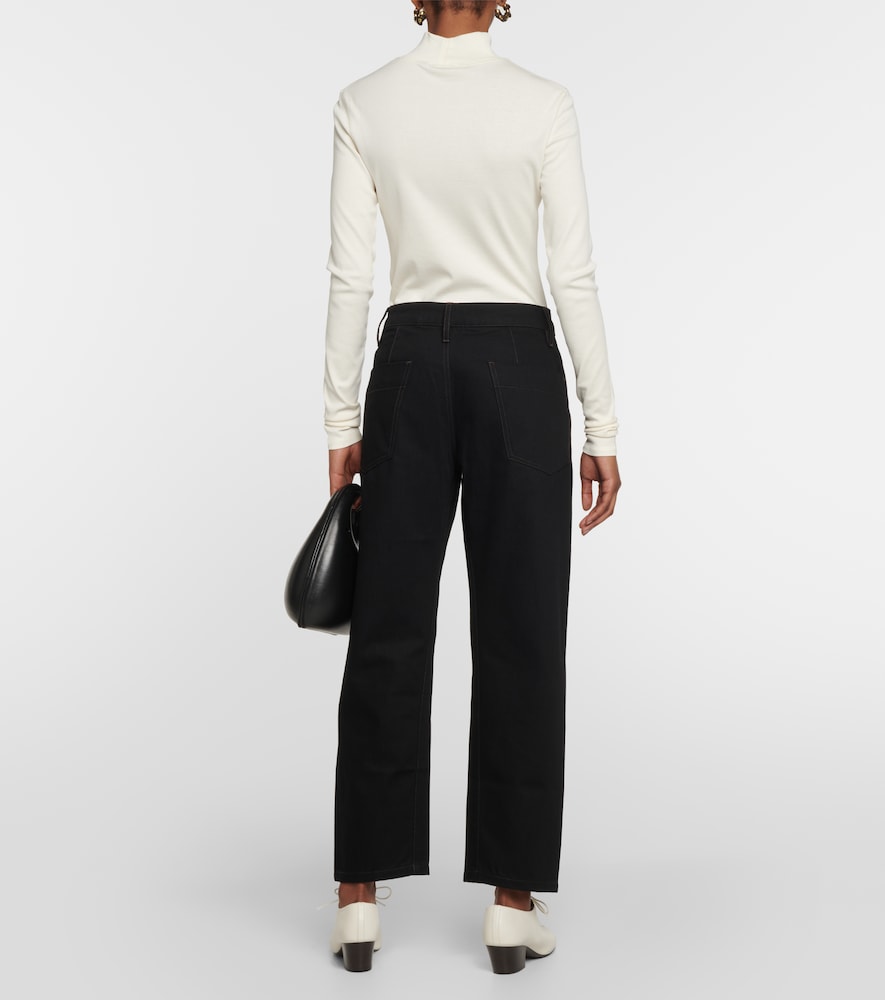 Mid-rise slim-straight jeans