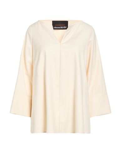 Collection Privēe? Woman Top Ivory Size 10 Polyester, Rayon, Elastic fibres