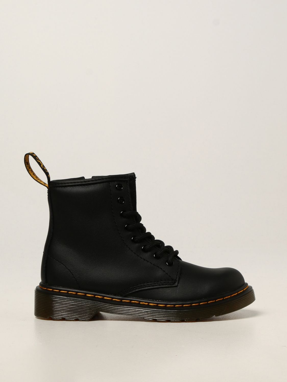 Lace-up leather boots - Black