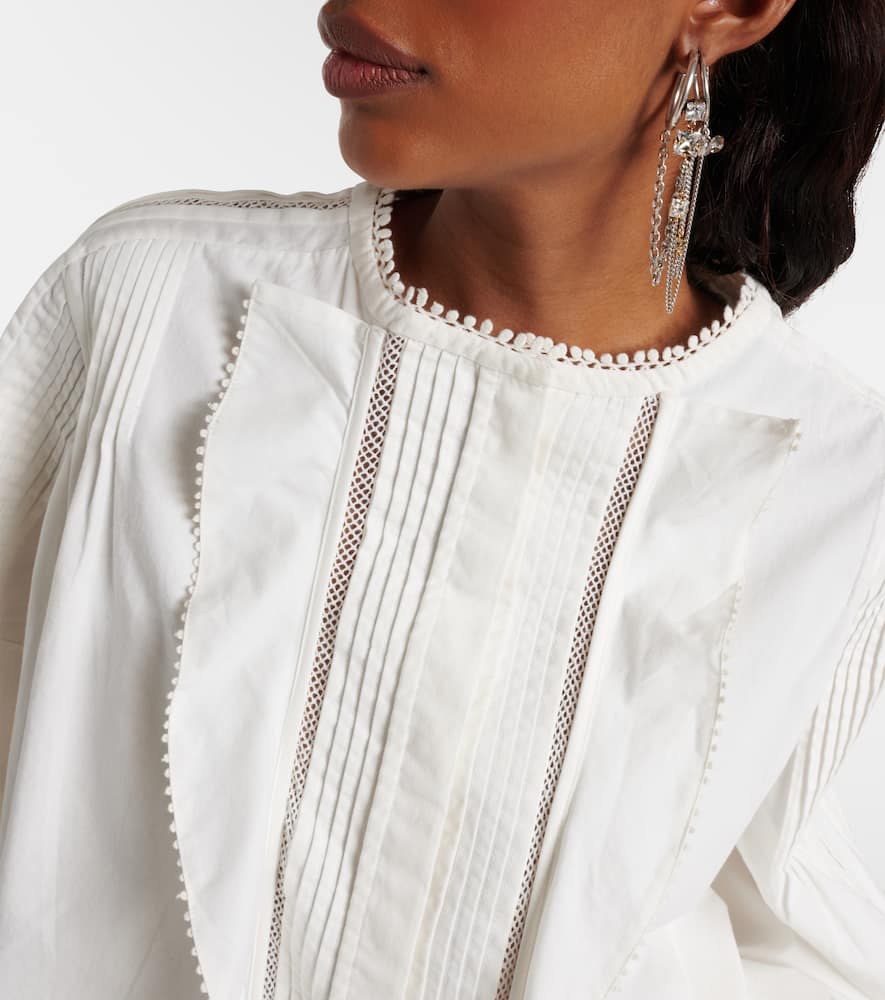 Cubraly ruffled cotton blouse