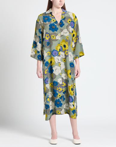Woman Midi dress Sage green Size 0 Silk