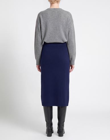Crochè Woman Midi skirt Navy Size M Polyamide, Viscose, Wool, Cashmere