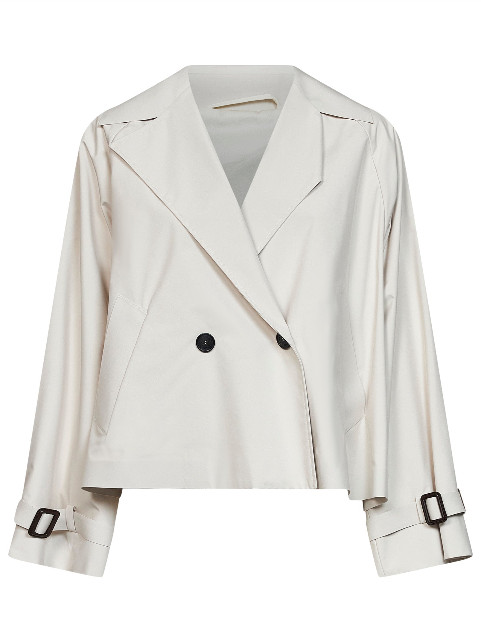 Water-Repellent Canvas Trench Coat — Beige