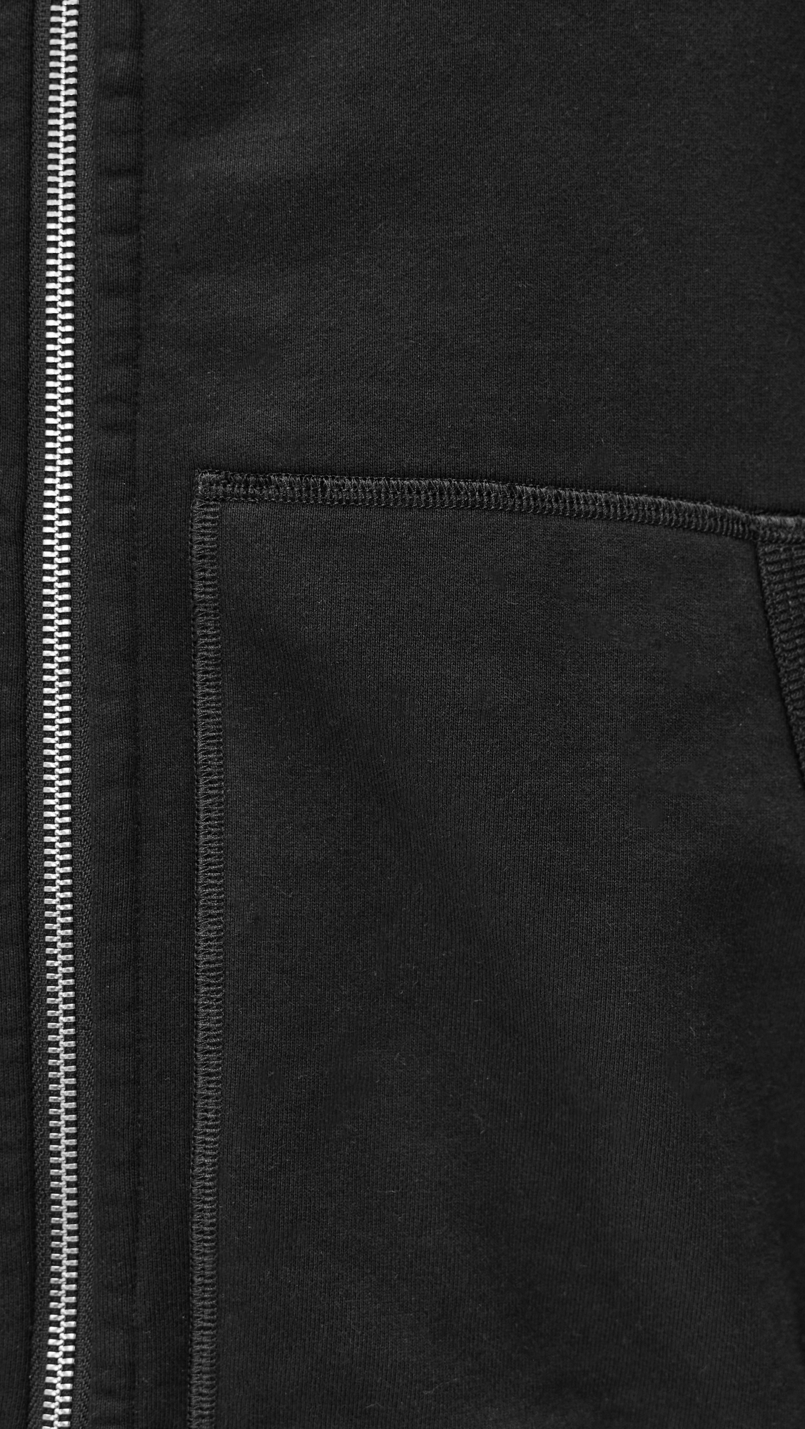 Relaxed Zip Hoodie Black