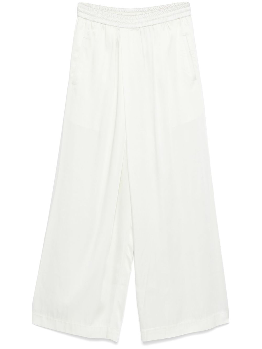 Satin trousers - White