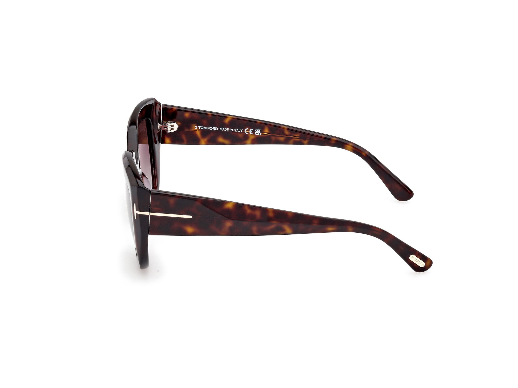 TOM FORD Woman TOM FORD FT1192 SALTZMAN 52B Sunglasses Acetate Havana Grigio Butterfly Normal Sfumato