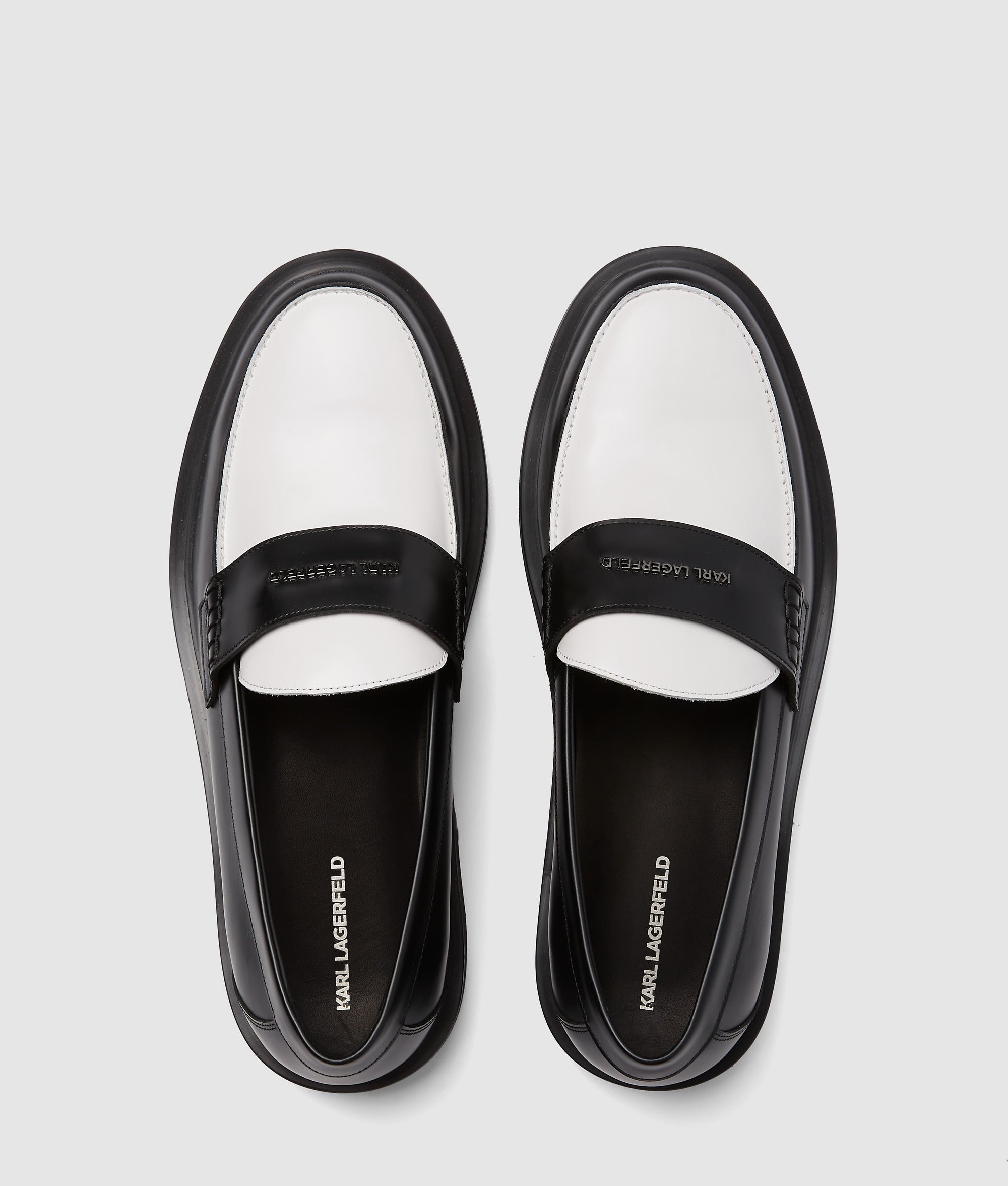 Karl Lagerfeld - Keaton Saddle-loafer, Herren, Schwarz/weiss, Größe