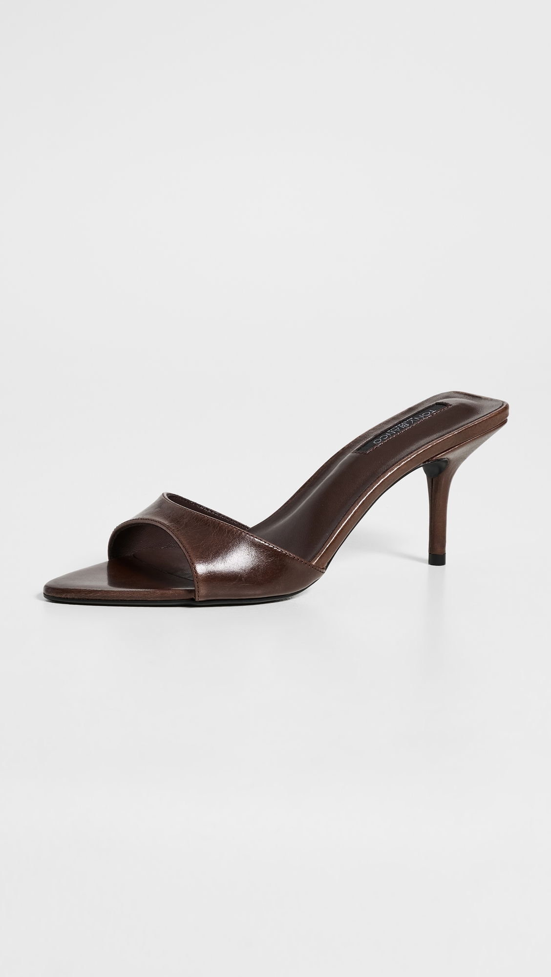 Hallie Heeled Mules Choc Vintage