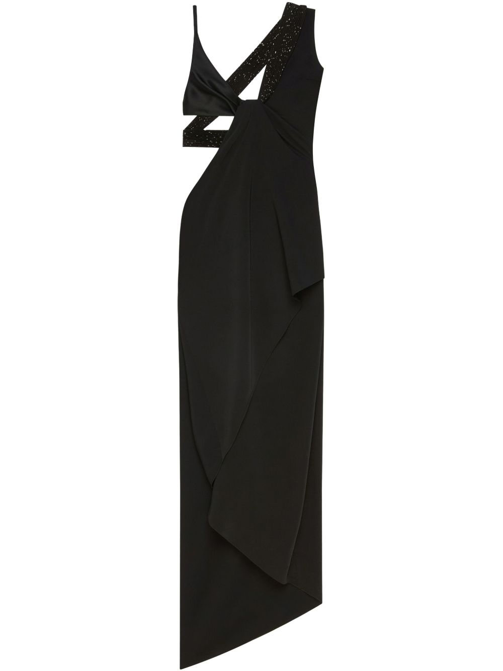 Courrèges asymmetric dress - Black
