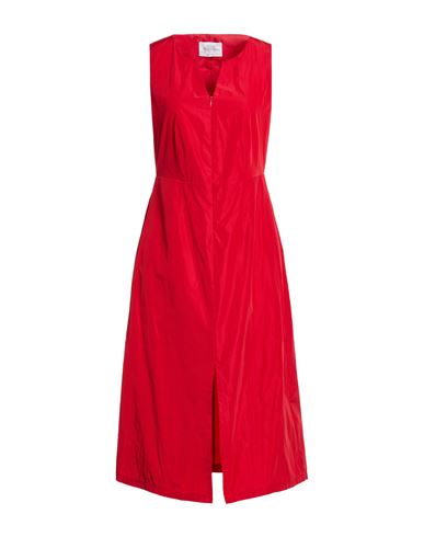 Woman Midi dress Red Size M Polyester