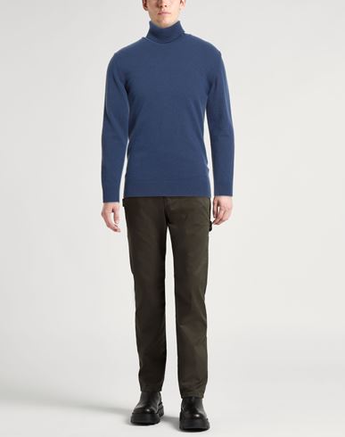 Daniele Fiesoli Man Turtleneck Blue Size XL Wool, Cashmere