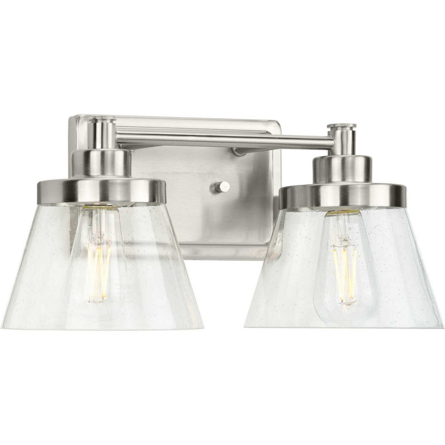 Brushed Nickel Two Light Bath Bracket from the Hinton Collection