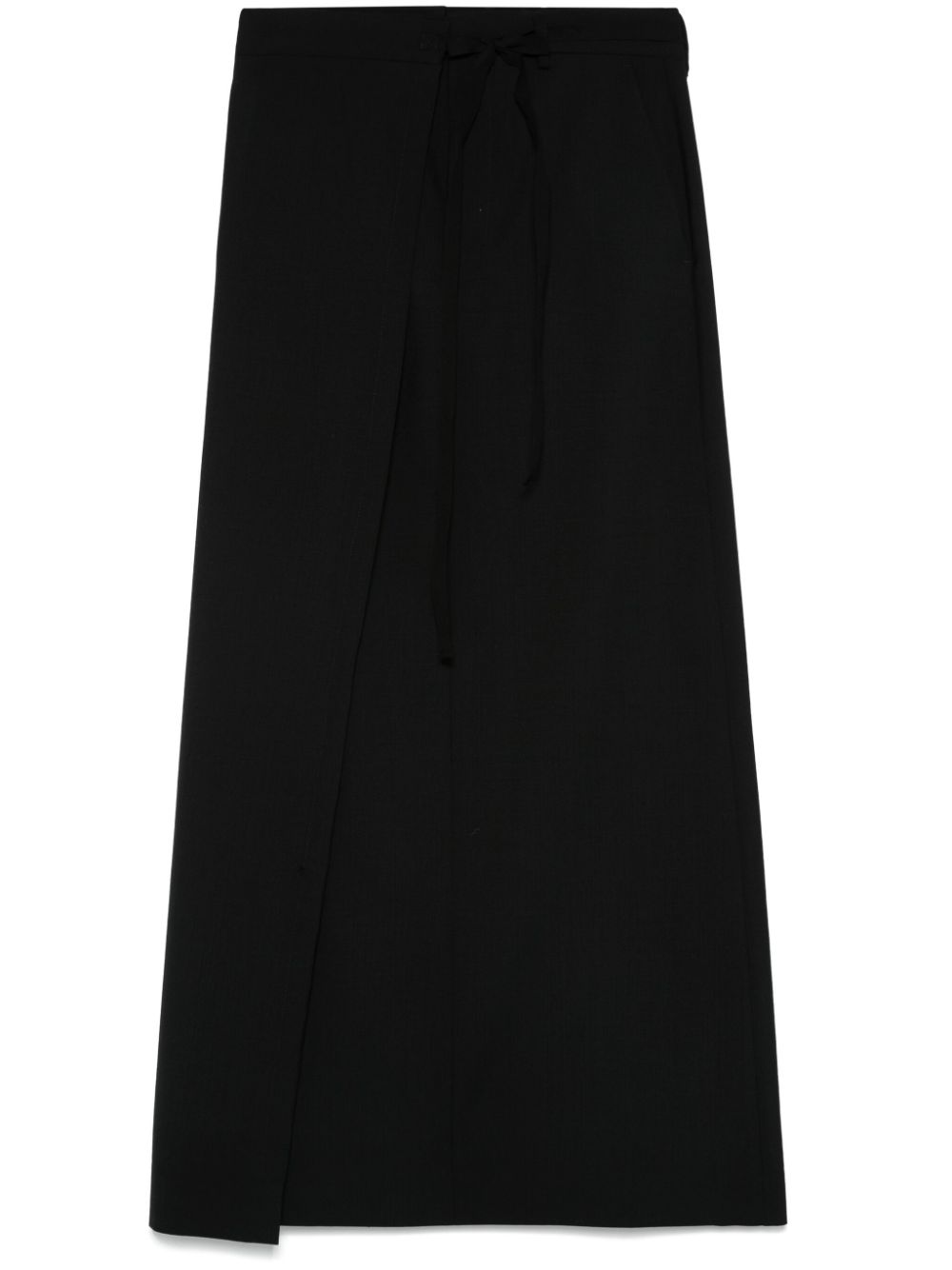 Wool wrap skirt - Black