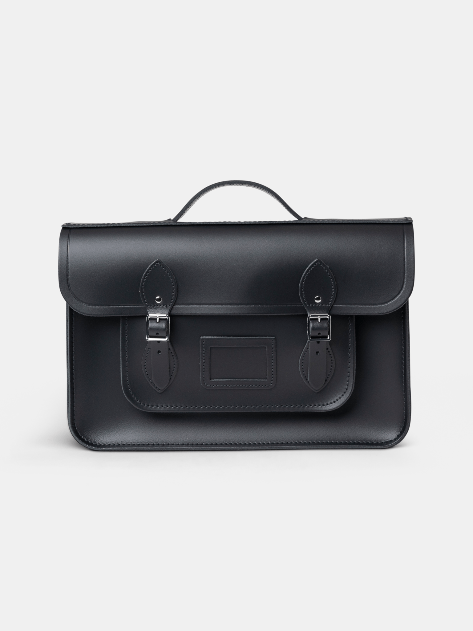 The 15 Inch Batchel - Black - Traditional Buckle Closure