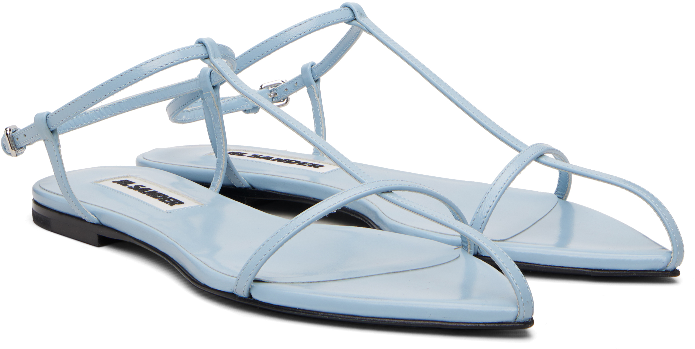 Blue Cage Flat Sandals