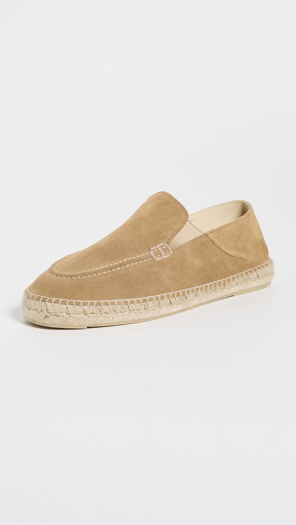 Manebi Suede Traveler Espadrilles Suede Washed Beige