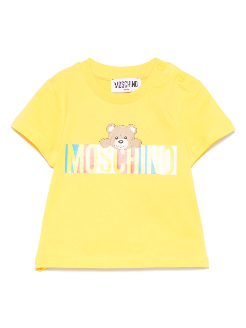 Teddy bear-print T-shirt - Yellow