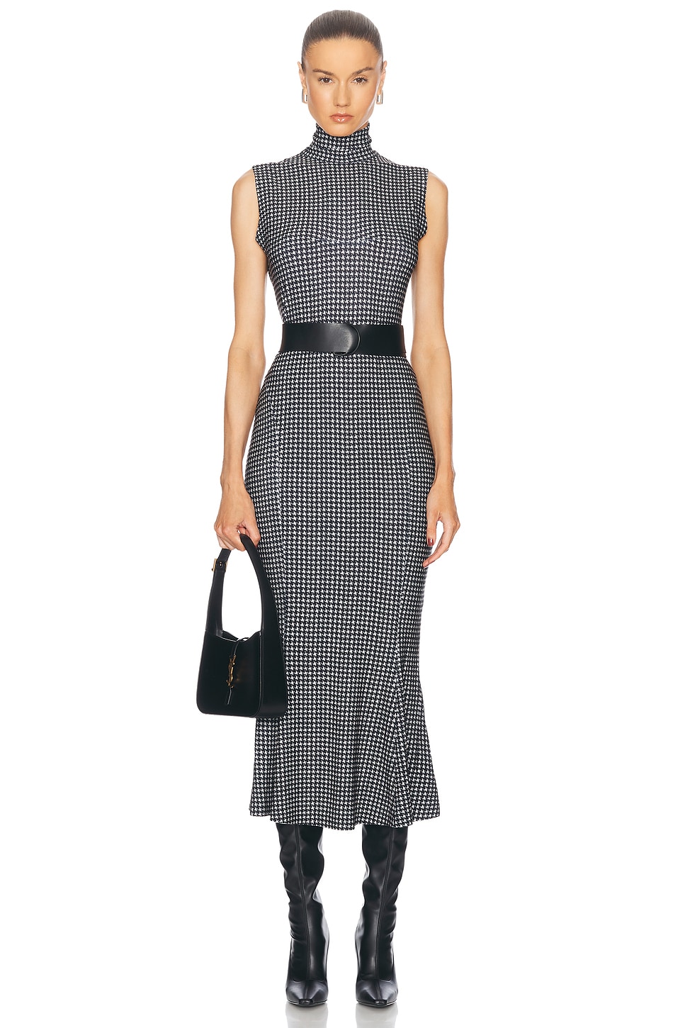 Norma Kamali KLEID in Black,White. Größe XL. Also in L, M, S