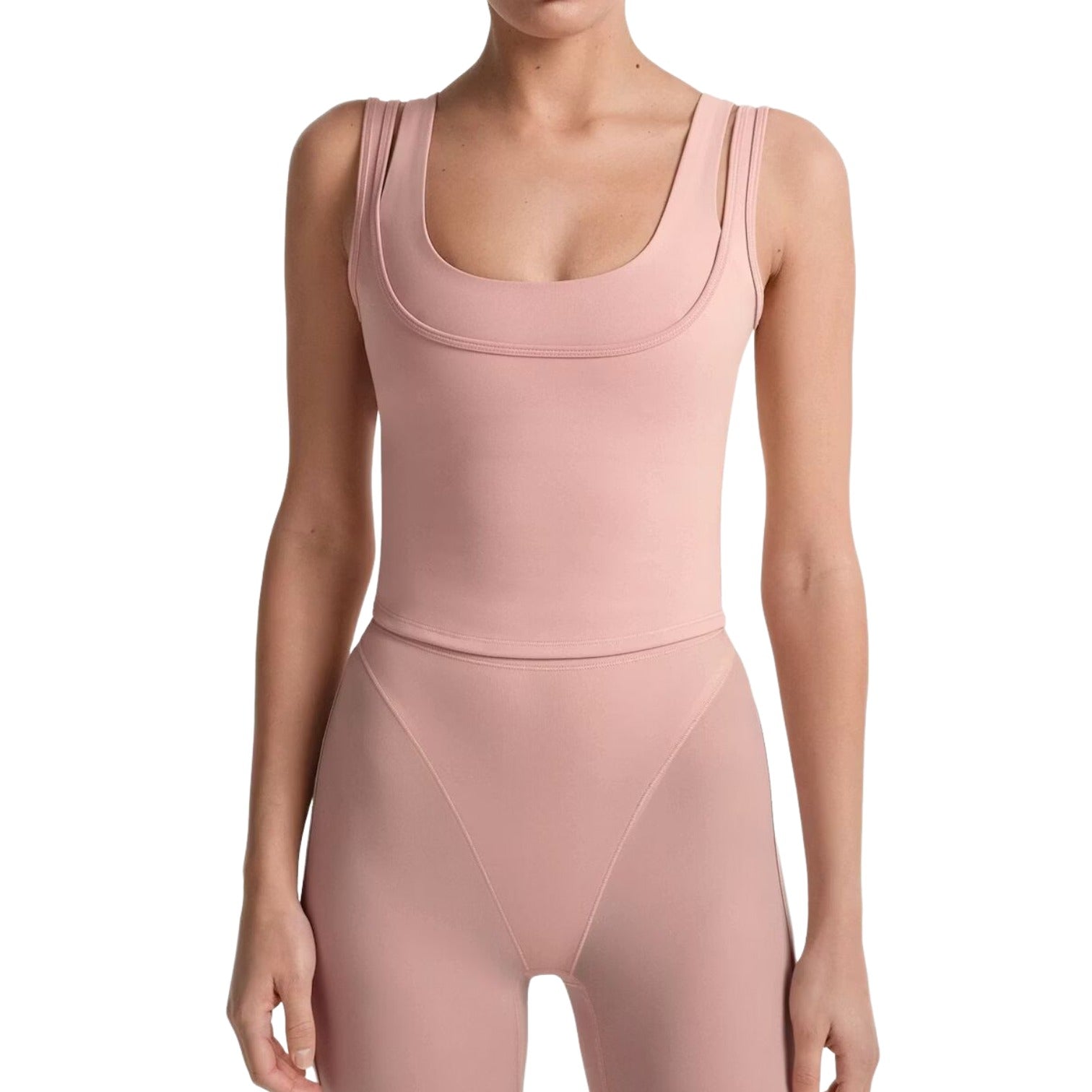 (WMNS) x SKIMS Matte Double Strap Scoop Tank 'Himalayan'