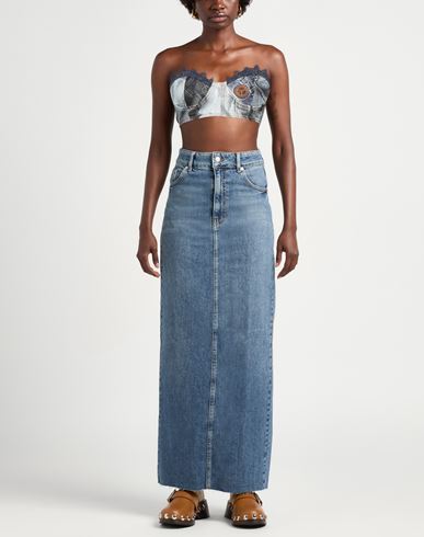 Moschino Jeans Woman Top Blue Size 6 Viscose, Elastane