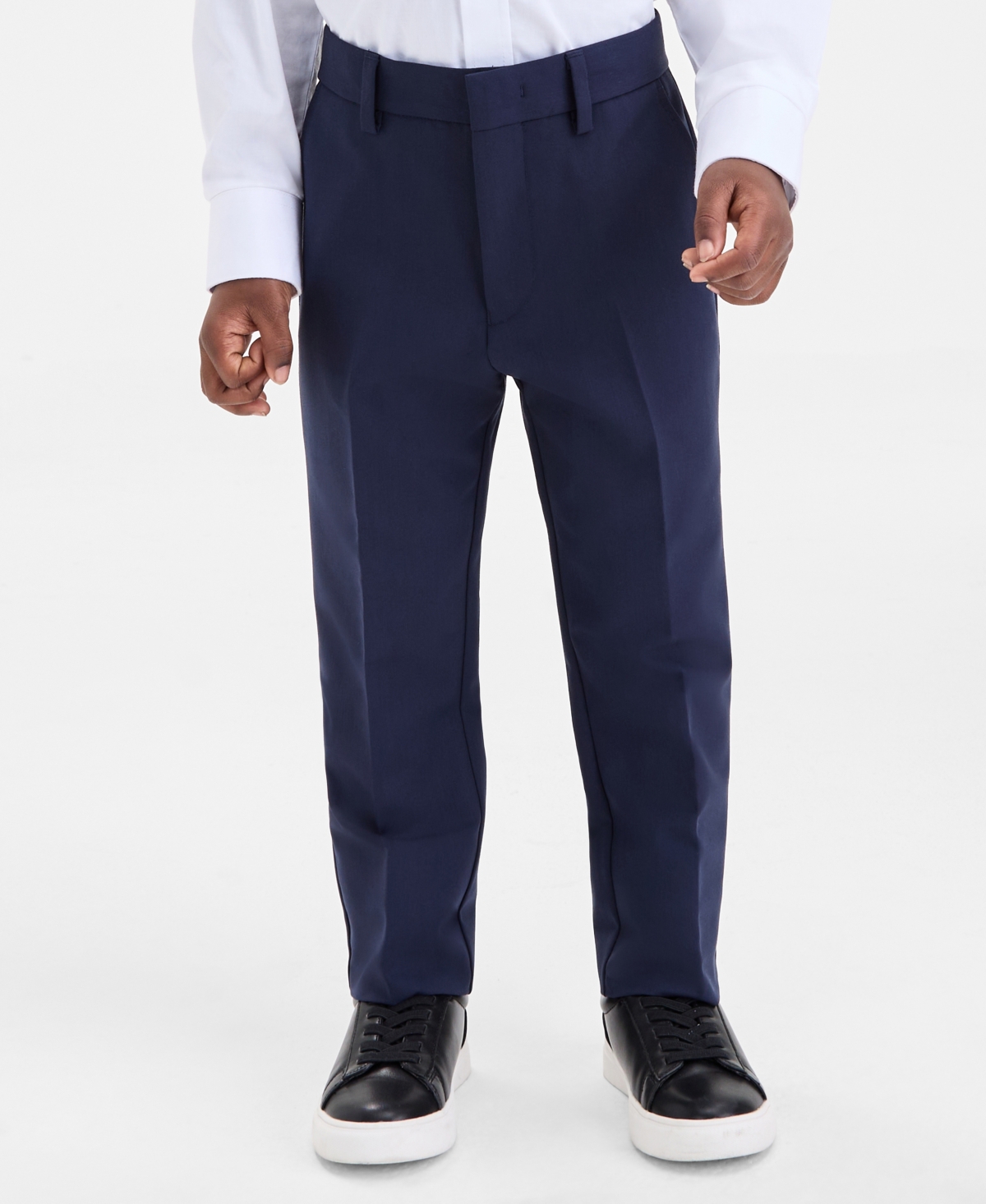 Toddler and Little Boys Flat Front Pants - Dark Blue