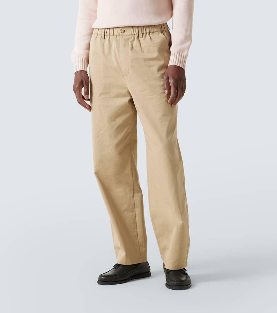 Cotton straight pants