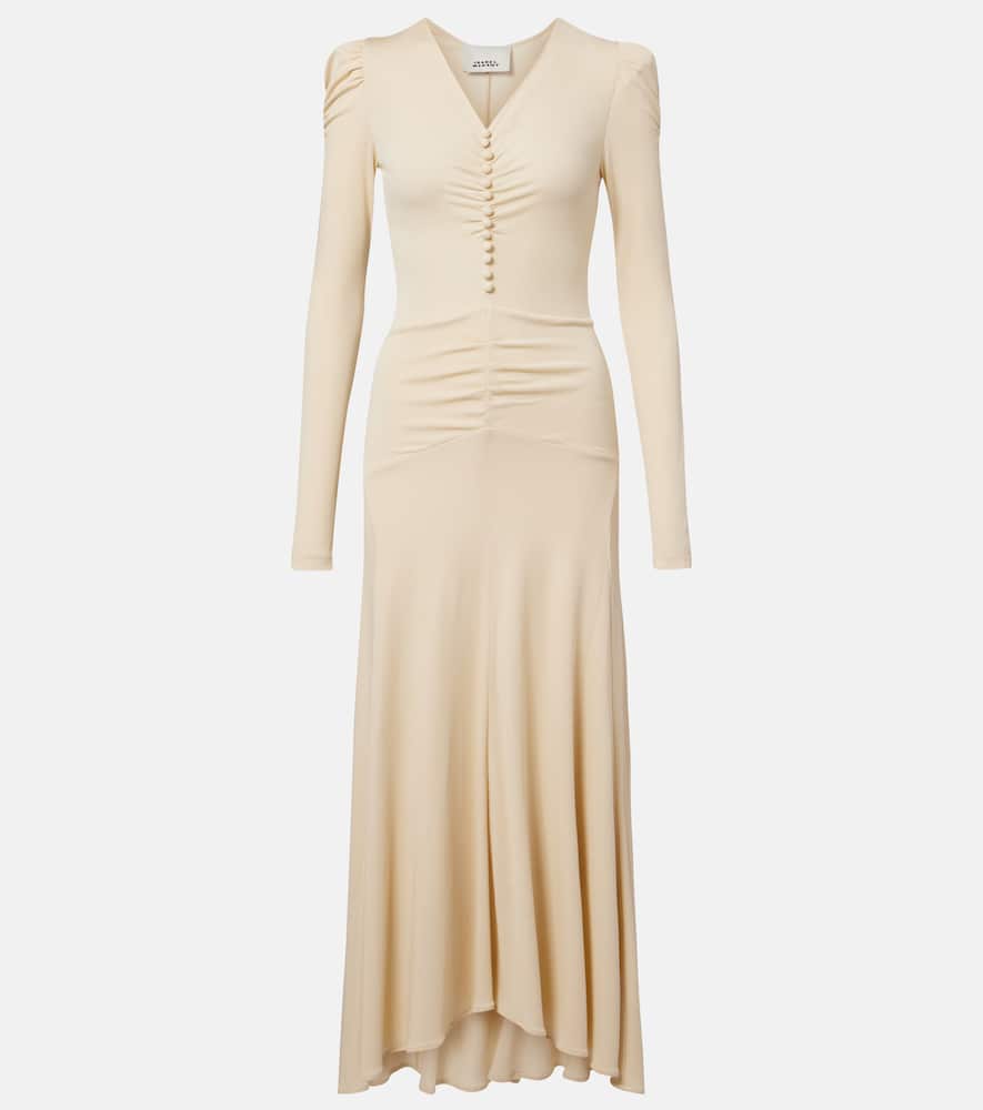 Nejma gathered midi dress