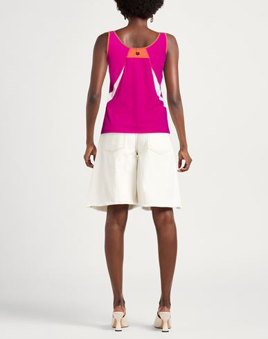 Woman Tank top Tan Size 6 Nylon, Elastane