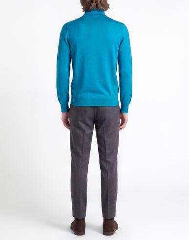 Man Turtleneck Azure Size 42 Wool