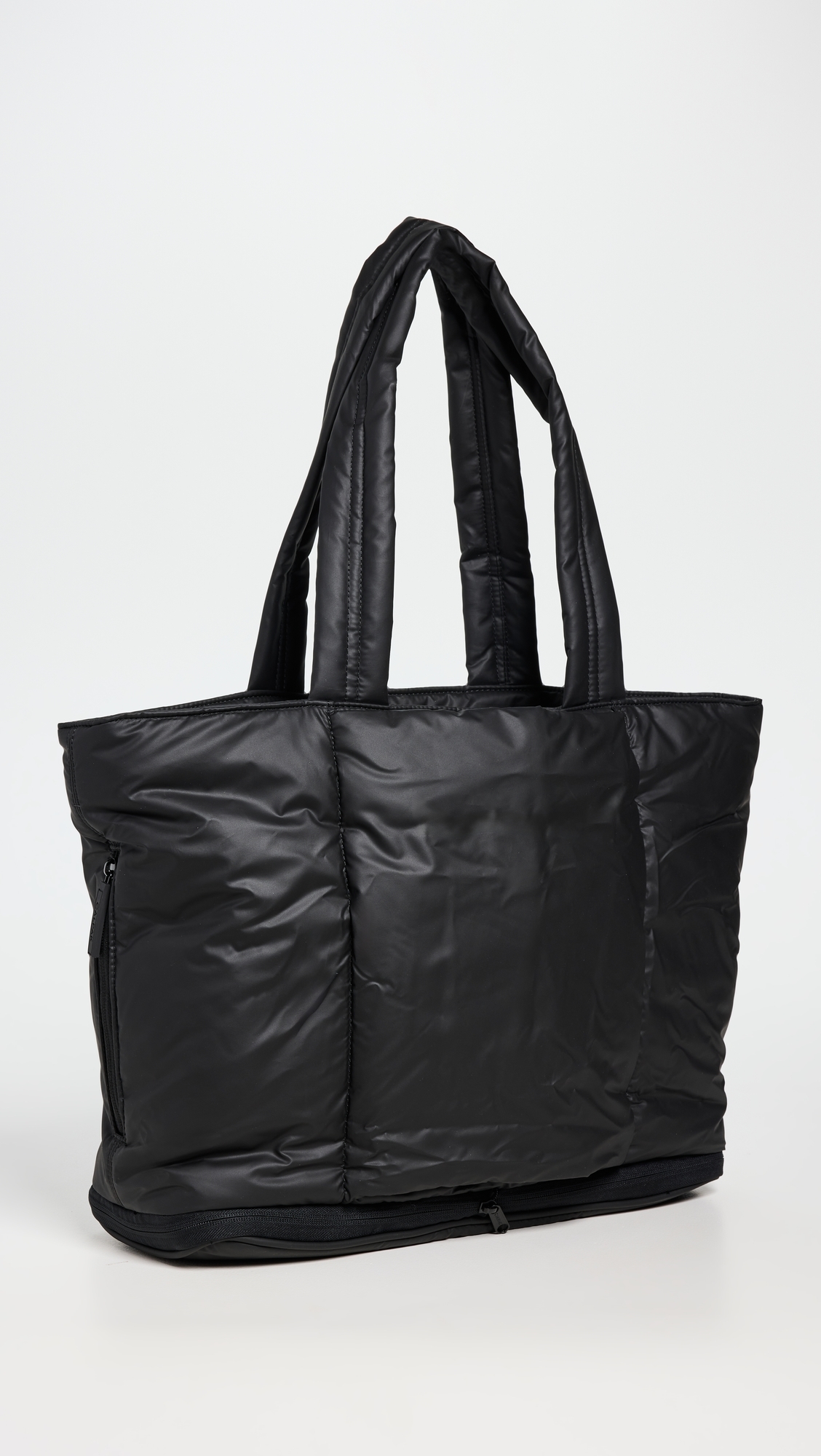 Luka Expandable Laptop Tote Bag Matte Black One Size