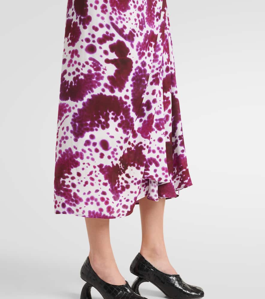 Gathered midi skirt
