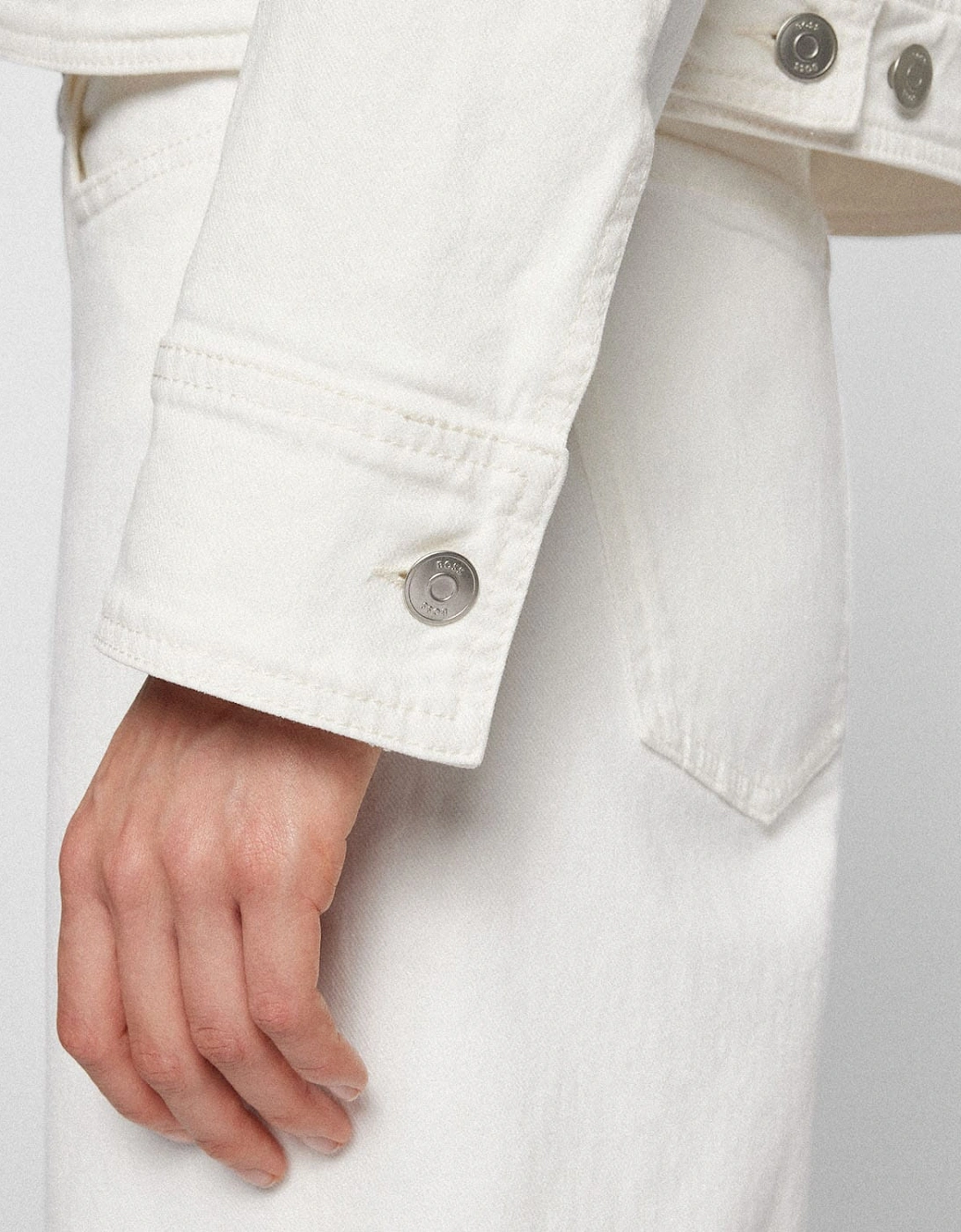 Hugo Boss Women's Denim Jacket - Cream - Size: 10