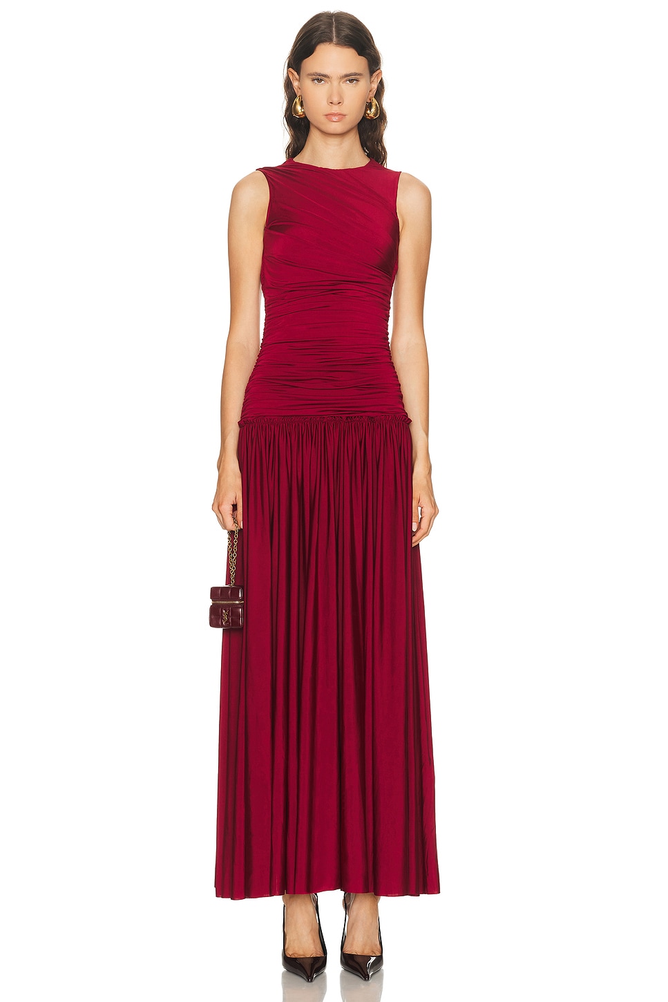 SIEDRES for FWRD Alina Dress in Burgundy - Red. 38 also