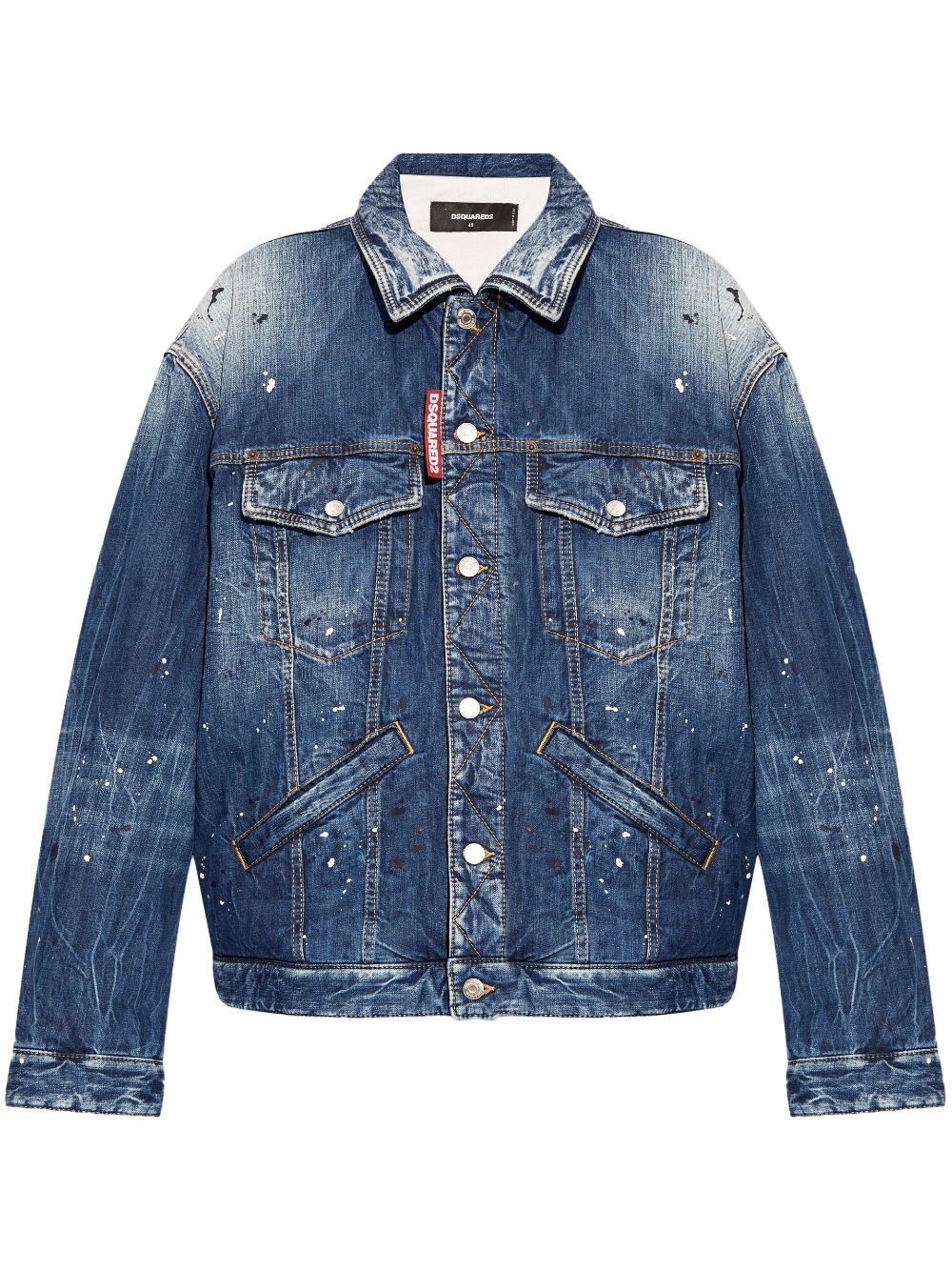 Distressed denim jacket - Blue