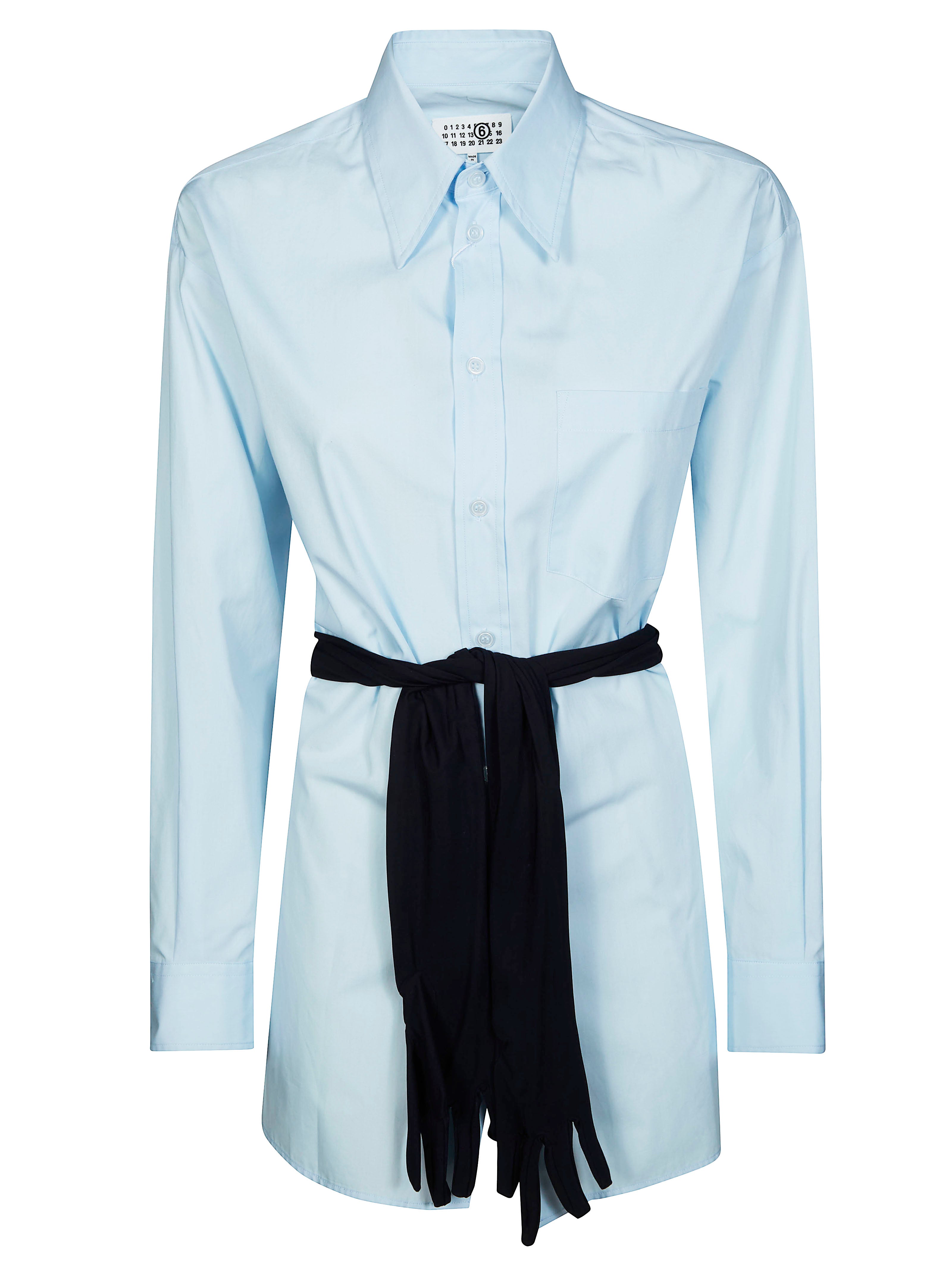 Light Blue Cotton Shirt with Gloves