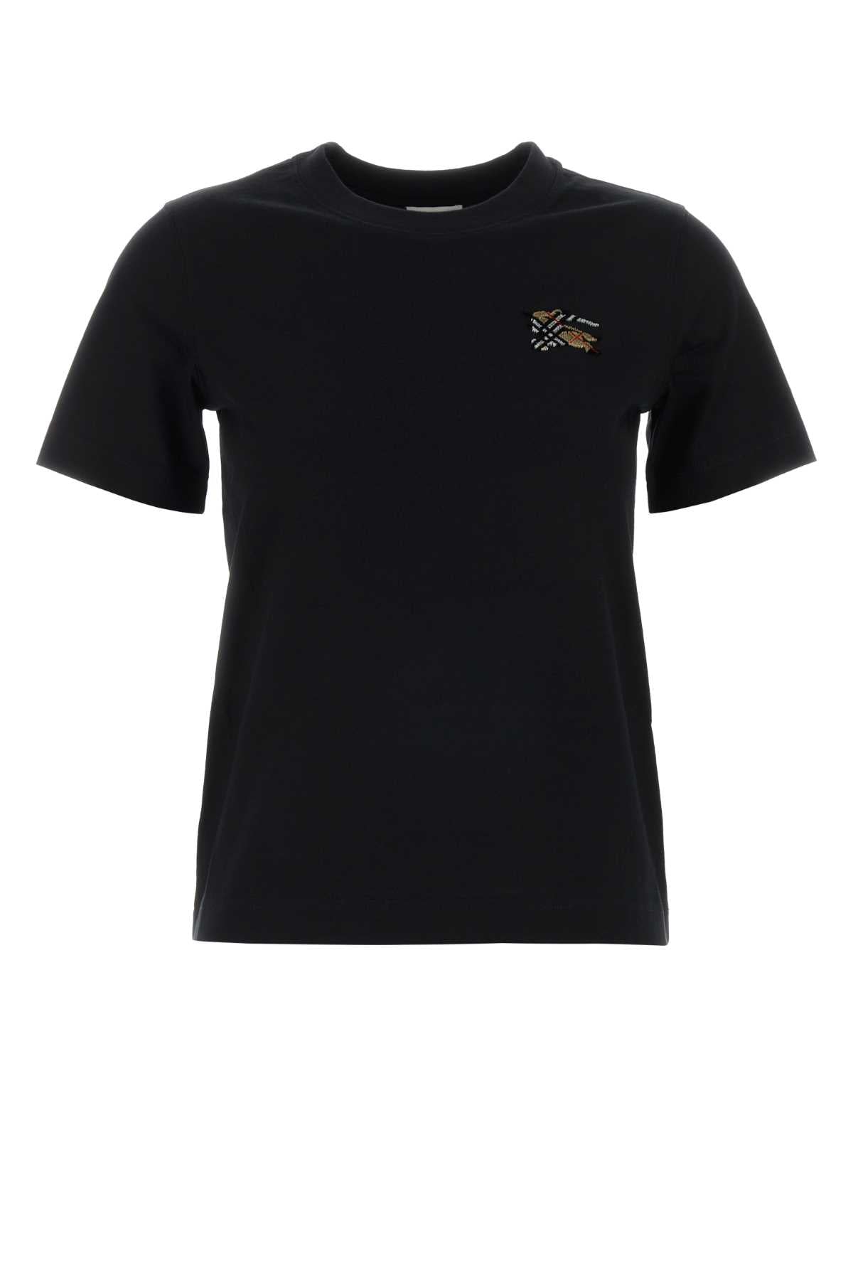 Logo-Embroidered Cotton T-Shirt — Black